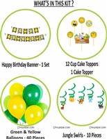 Baby Jungle Theme  Swirls and Toppers Kit