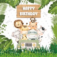 Backdrop - Baby Animal Jungle birthday supplies