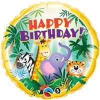 Jungle Birthday Foil balloon (18 inch)