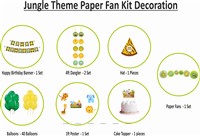 Jungle theme Paper Fan Kit 