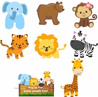 Jungle Animals Poster Pack (Pack of 8)