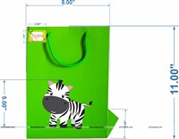 Jungle Green Gift Bags with Tags