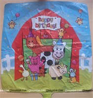 Farm Theme Happy birthday foil Balloon 