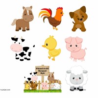 Farm animal poster pack (Pack of 8 )
