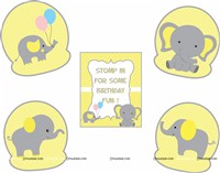 Elephant Theme Paper FAns Kit 