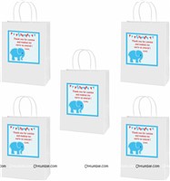 Elephant Theme Birthday Stickered gift bags