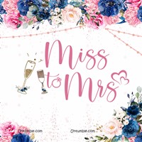 Miss To Mrs Floral Backdrop 
