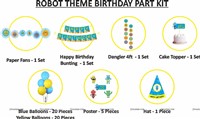 Robot Theme paper fan kit