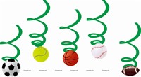 Ball Theme Swirls and Cup Cake Toppers Kit
