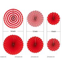 Red Paper Fan decorations