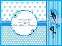 Blue Baby Shower theme Thank you cards