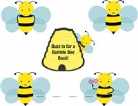 Bumble Bee birthday theme Posters pack