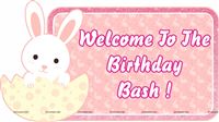 Bunny theme welcome poster