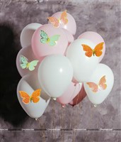 Multicolor Butterfly Party Decor Stickers - 1 Set