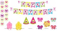 Butterfly theme Super saver birthday decoration kit (Pack of 58 pieces)