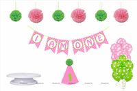 Cake Smash kit for baby girl (Pack of 29 Pieces)