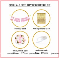 Girl 1st Birthday Foil kit 