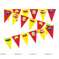 Car Theme Triangle Bunting (10 ft)