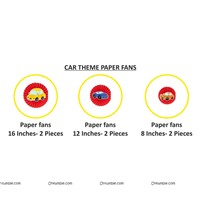 Car Theme Paper fan Decorations