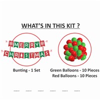 Christmas Banner kit with Balloons (Pck of 21)