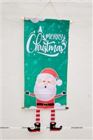 Santa Hanging Banner Green