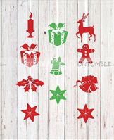 Christmas elements Danglers ( Set of 3 lengths as displayed)