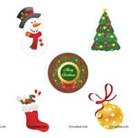 Christmas Party Decor Kit (Pack of 72 pcs)