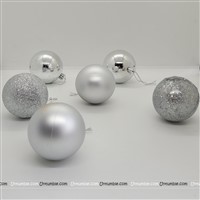 Glitter Ball Hangings (Silver)