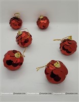 Small Sequin Ball Hangings (Red)