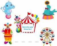 Circus Birthday theme Posters pack