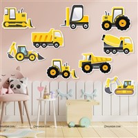 Construction truck posters (Pack of 9)