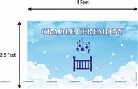 Blue Cradle Ceremony Backdrop Banner Kit (Pack of 66 pcs)