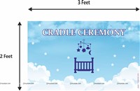 Cradle Ceremony Backdrop (Blue) 3 ft X 2 ft