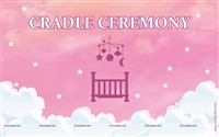 Cradle Ceremony Backdrop (Pink) 4ft x 2ft