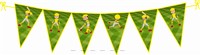 Cricket Theme Triangle Bunting (10 ft)