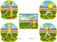 Cricket Theme Paper Fan kit