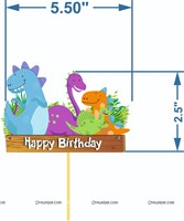 Dinosaur Theme Cake Topper 