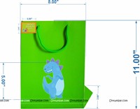 Dinosaur Party Bags Green Color 