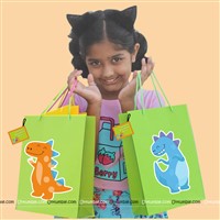 Dinosaur Party Bags Green Color 