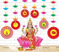 Paper Fan Decor Kits - Diwali Theme Party Decorations