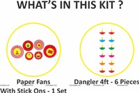Diwali Paper Fan Danglers Decor Kit 