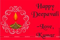 Festive Red Happy Deepavali tag (Pack of 24 pcs)
