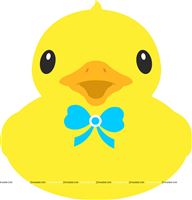 Rubber Duck with bow poster