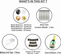 40th Birthday Foil Kit 