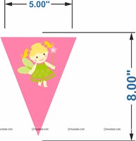 Fairy Princess theme Flag Buntings (10ft)