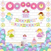 Fairy Princess theme Paper Fan Party Kit