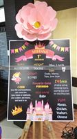 1st birthday Chalkboard - Princess theme