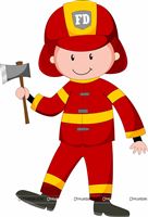 Fireman poster with axe