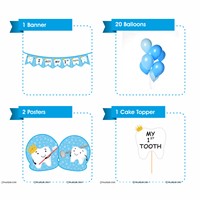 First Tooth Banner and Poster Kit (Pack of 24 pcs)