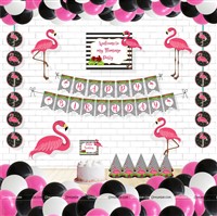 Black Flamingo Theme Party Hat Kit 